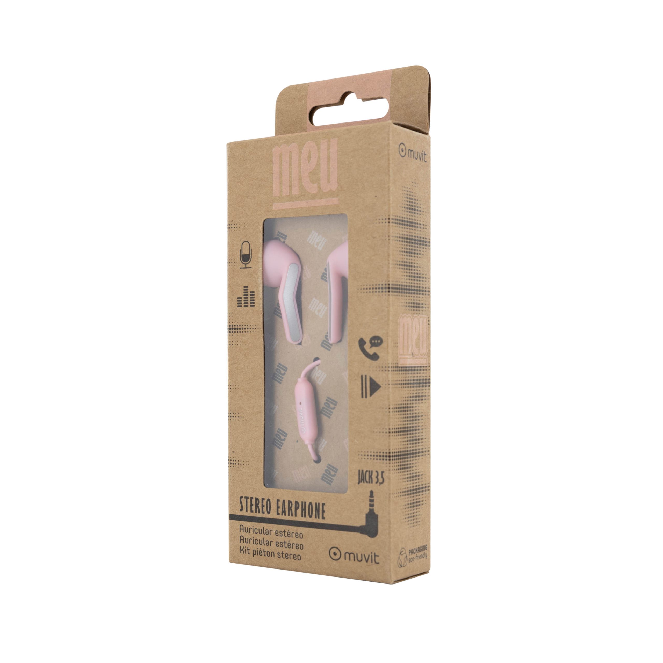 AURICULARES MUVIT MEU 3.5 MM ROSA