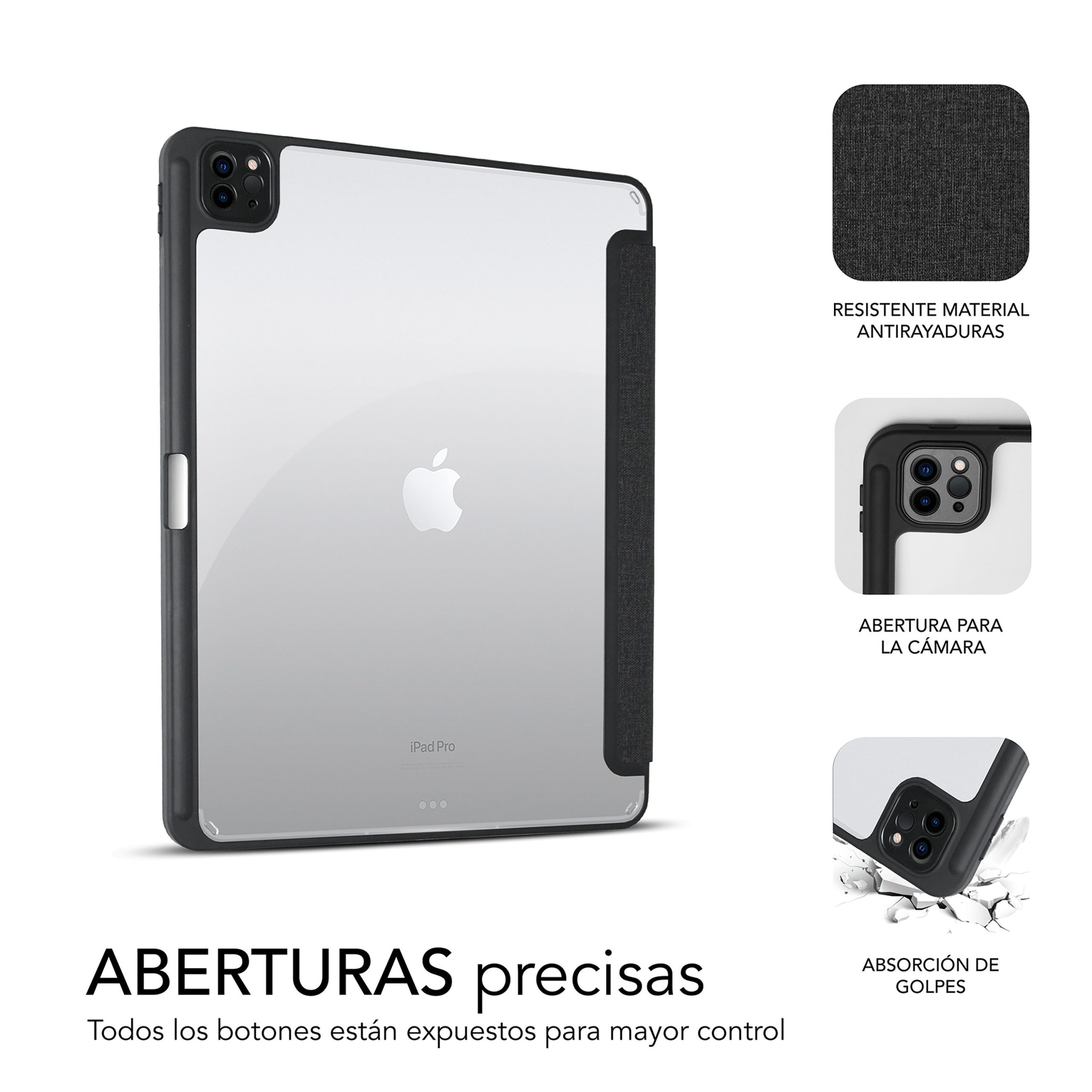 FUNDA SUBBLIM SHOCK CASE PARA APPLE IPAD PRO 11" NEGRO