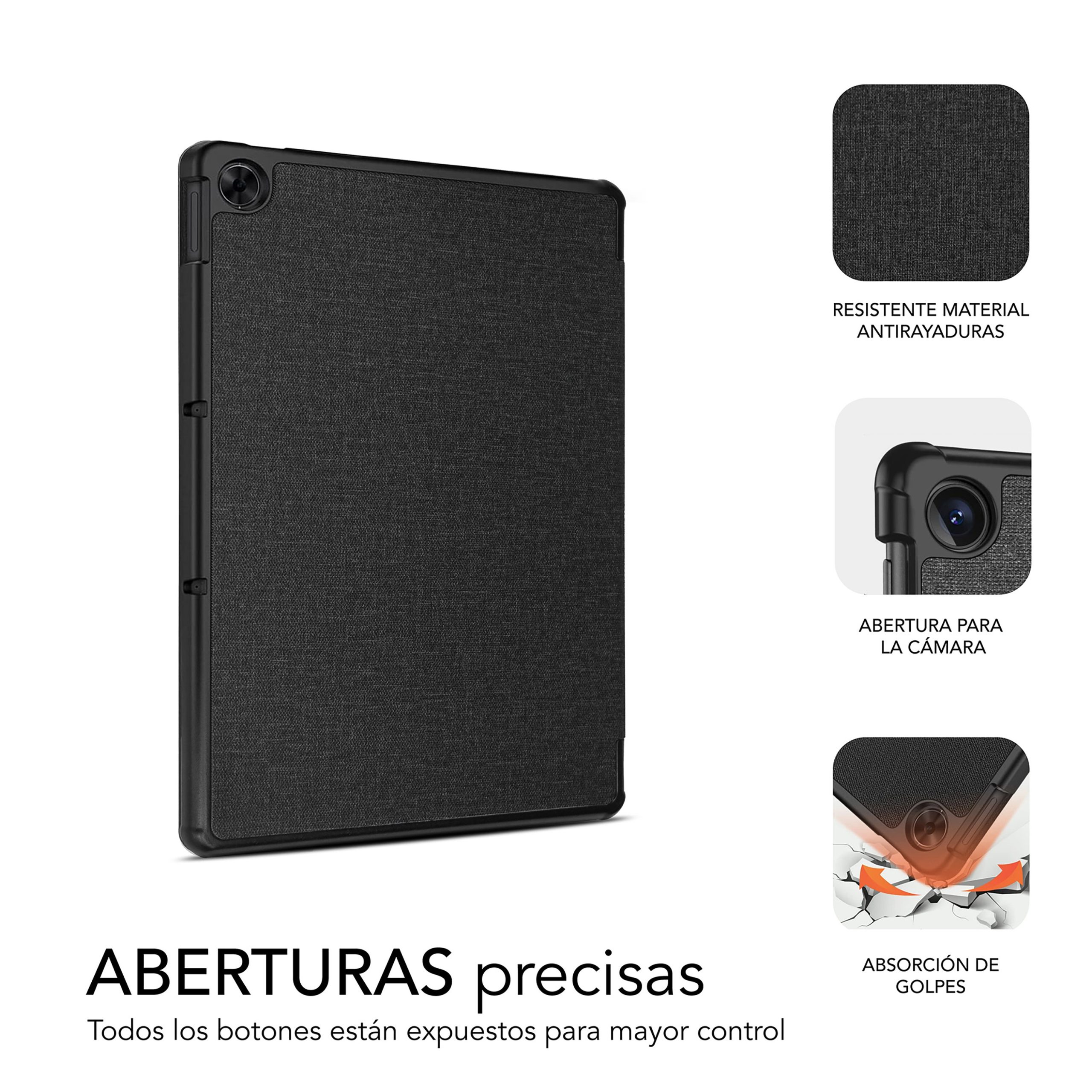 FUNDA SUBBLIM SHOCK CASE PARA REALME PAD 10.4" NEGRO