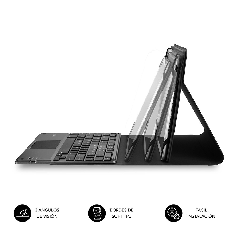 FUNDA + TECLADO SUBBLIM KEYTAB PRO PARA TABLET 9.6"-10.8" NEGRO