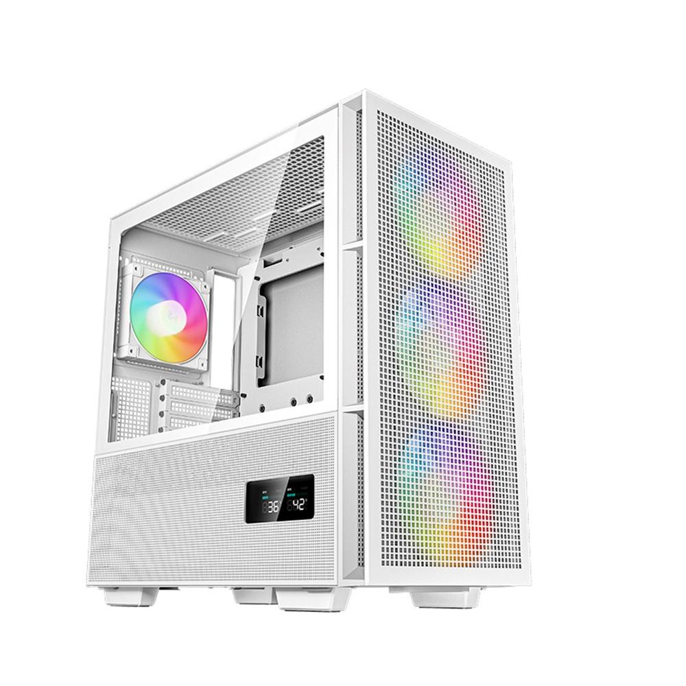 CAJA ORDENADOR GAMING DEEPCOOL CH560 DIGITAL M-ATX ARGB CRISTAL TEMPLADO BLANCO
