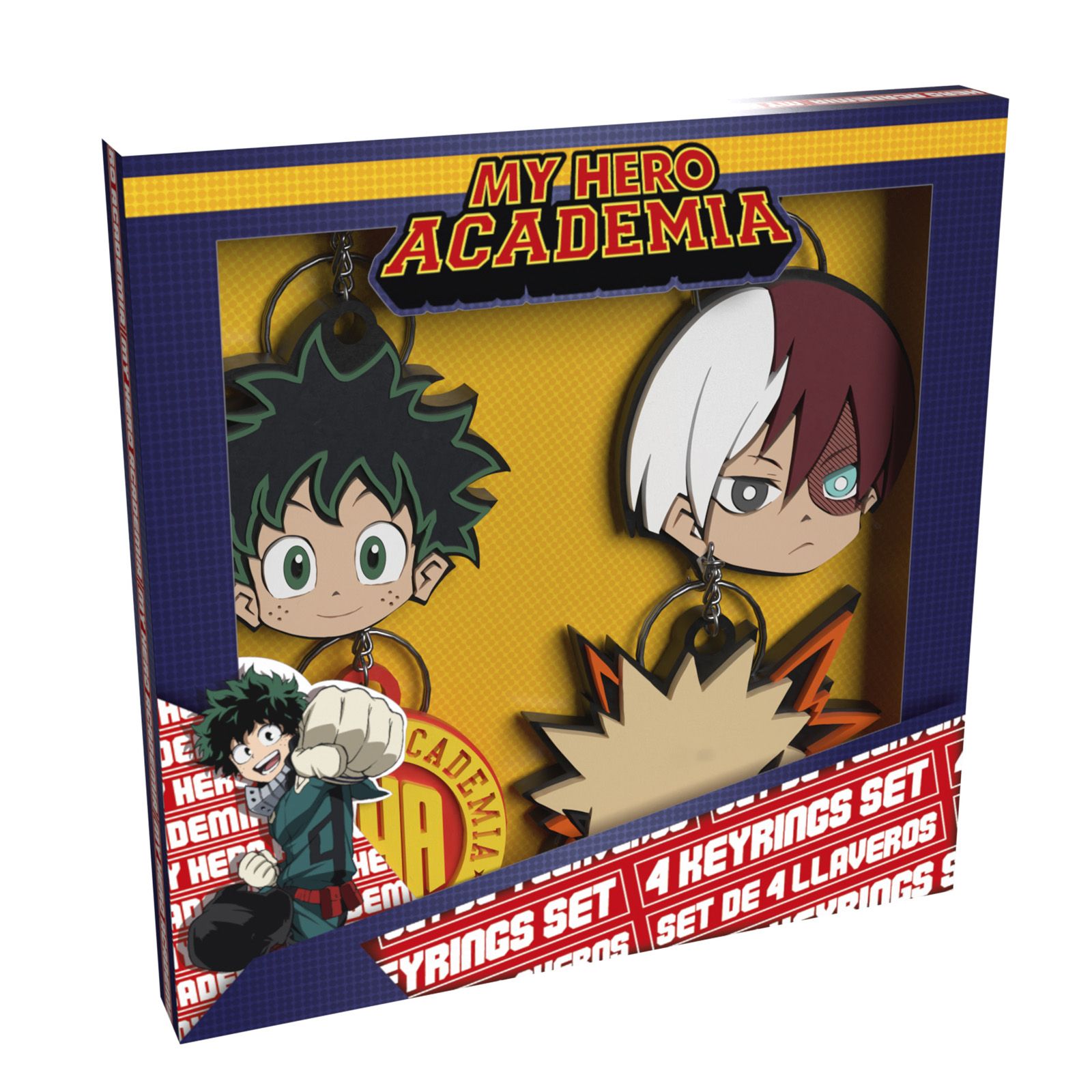 SET LLAVEROS CYP BRANDS MY HERO ACADEMIA 4 LLAVEROS