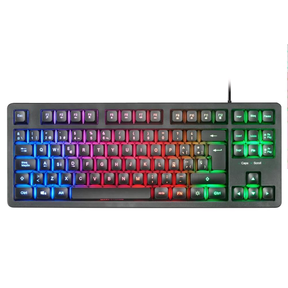 TECLADOR MARS GAMING MK023 TKL FRGB USB 2.0 NEGRO