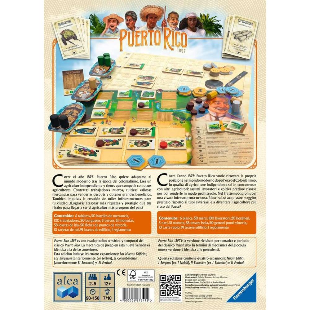 JUEGO DE MESA RAVENSBURGER PUERTO RICO 1897