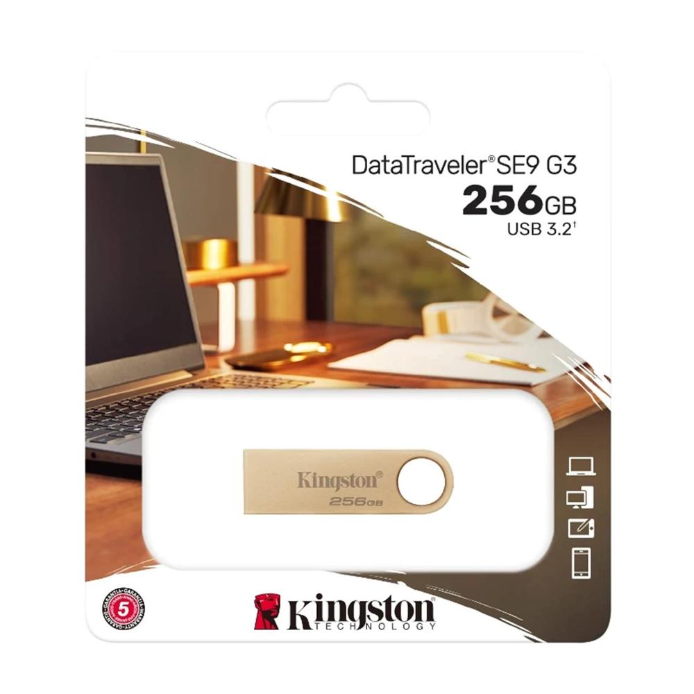 DataTraveler SE9 G3 unidad flash USB 256 GB USB tipo A 3.2 Gen 1 (3.1 Gen 1) Oro
