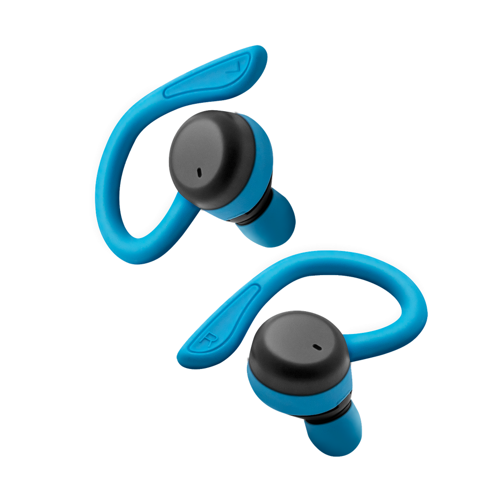 Auriculares Deportivos Phoenix Spartan Bluetooth 5.3 Manos Libres Accesorios Intercambiables Detalles en Azul