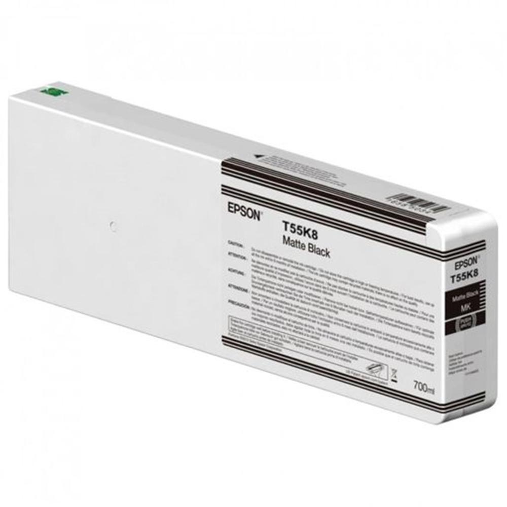 CARTUCHO TINTA EPSON T55K800 ULTRACHROME HDX/HD MATTE BLACK 700ML