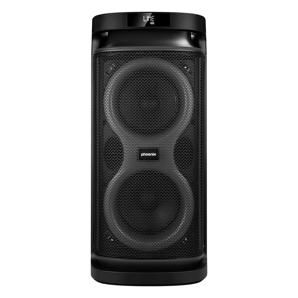 Altavoz RumbleBoss Phoenix 80W RMS Bateria 4000 mah Funcion Karaoke 2 Microfonos Inalambricos Incluidos