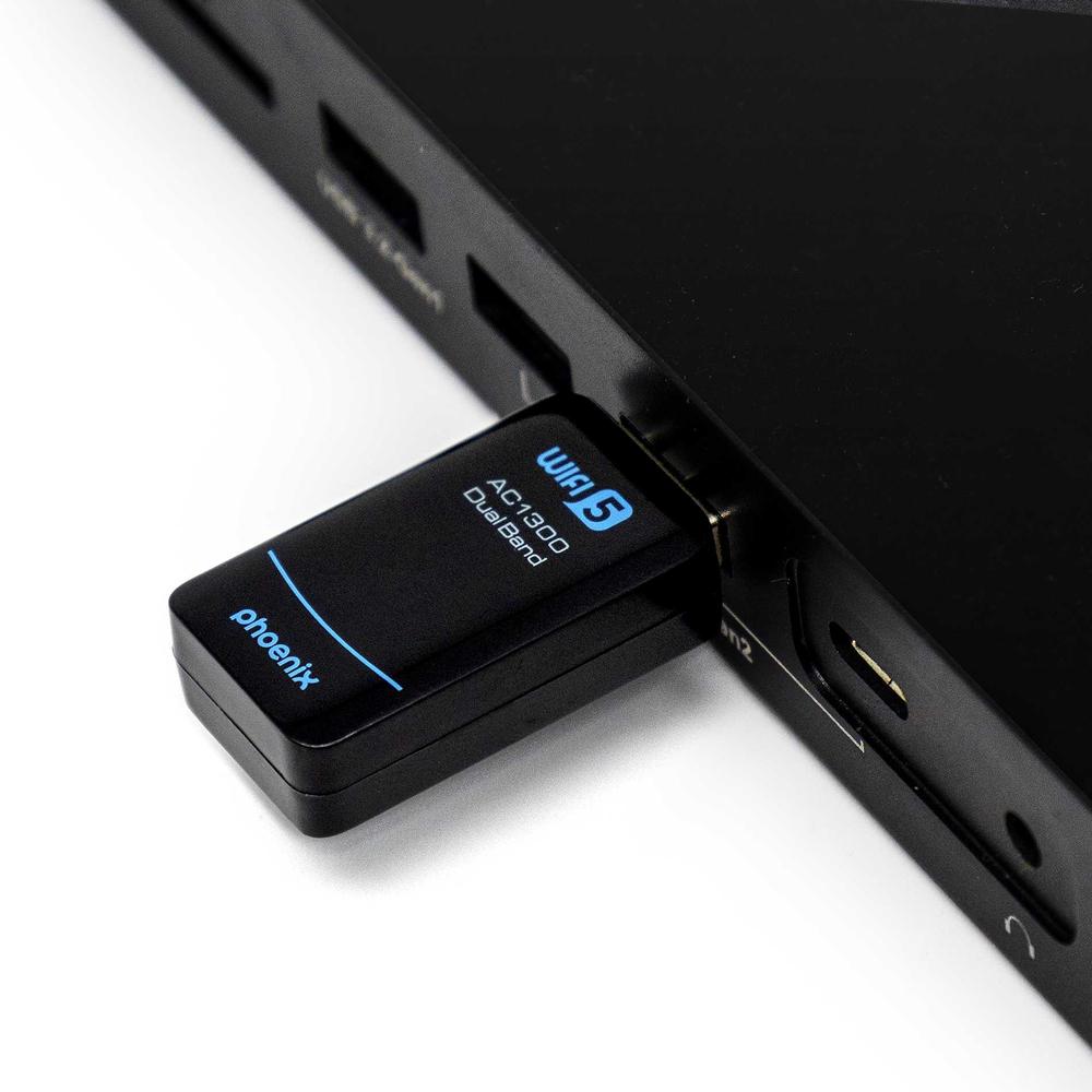 Phoenix Nano adaptador USB receptor red inalámbrico 1300Mbps Dual Band
