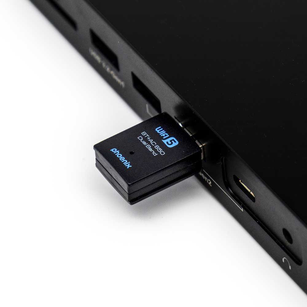 Nano Adaptador Phoenix Receptor de Red Wifi bluetooth 2 en 1 650Mbps Dual Band