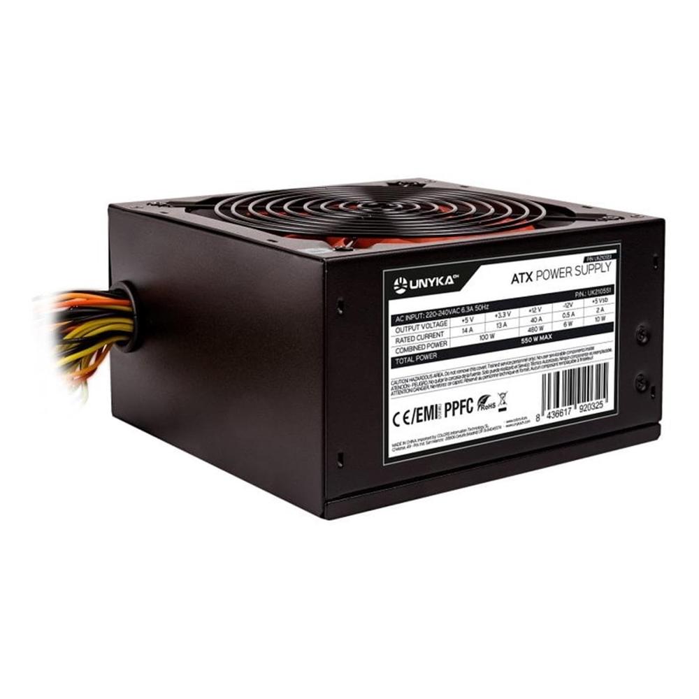 FUENTE DE ALIMENTACION UNYKACH UK210551 GAMING ATX 550W
