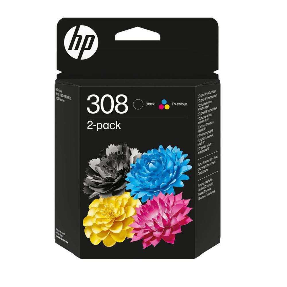 PACK Cartuchos tinta HP 308 negra/tricolor