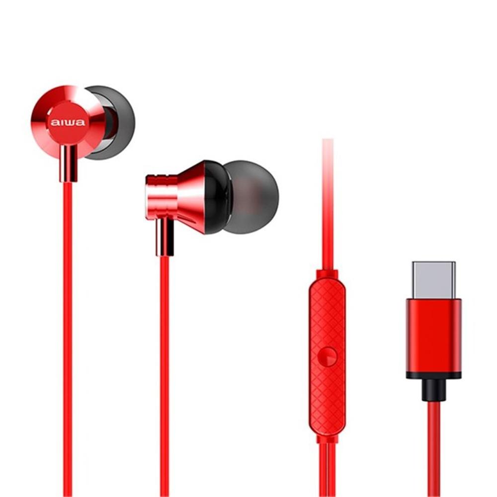 AURICULARES AIWA ESTM-50USB-C/RD USB TIPO C ROJO