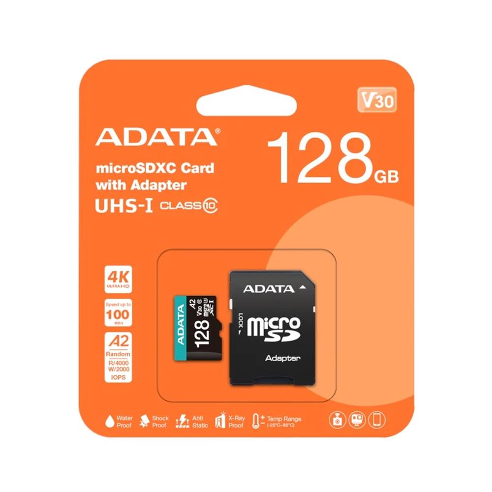 TARJETA MEMORIA MICRO SD ADATA 128GB CL10 + ADAPTADOR SD