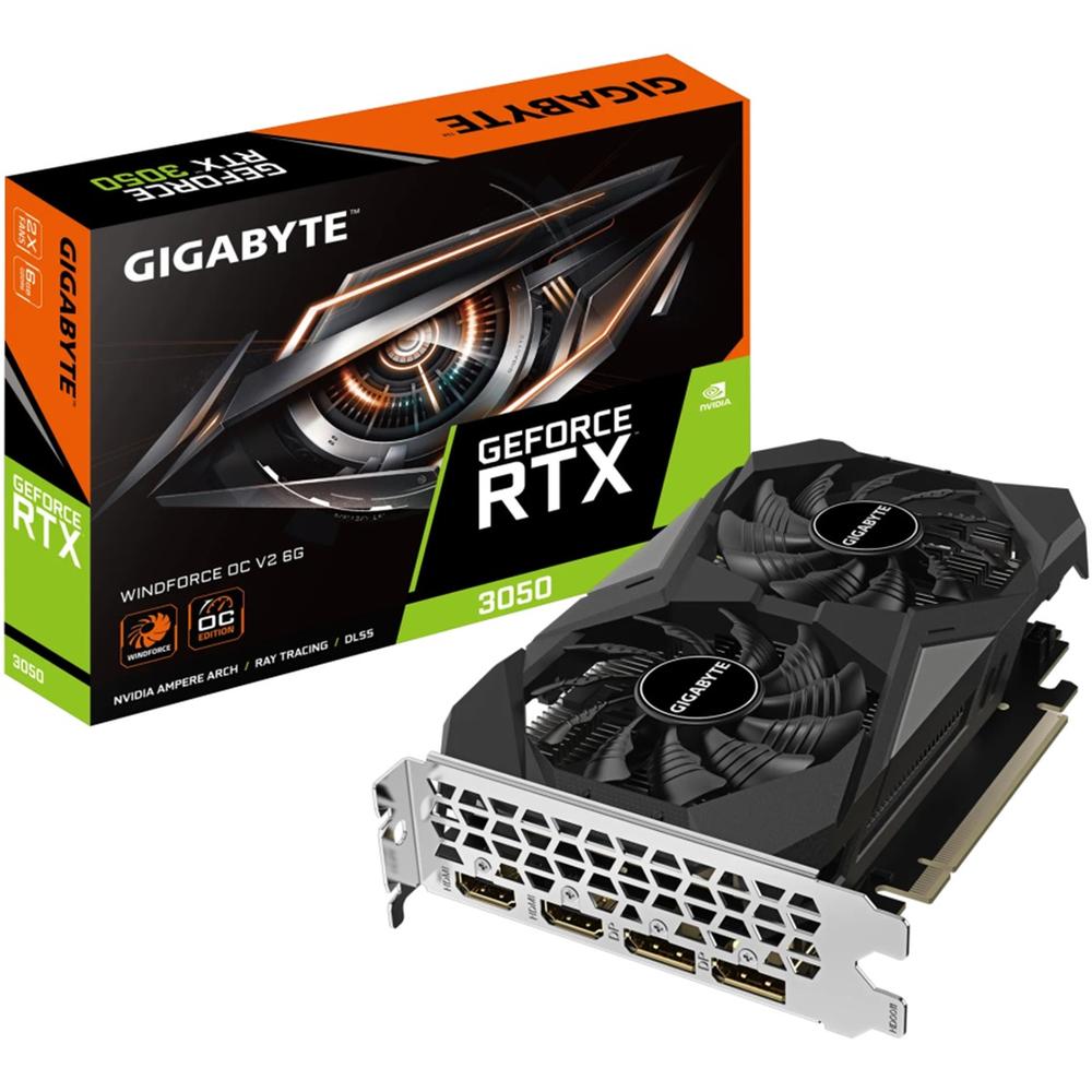 TARJETA GRAFICA GIGABYTE RTX 3050 WINDFORCE OC V2 6GB GDDR6 2 X DP / 2 X HDMI / PCI EXPRESS 4.0