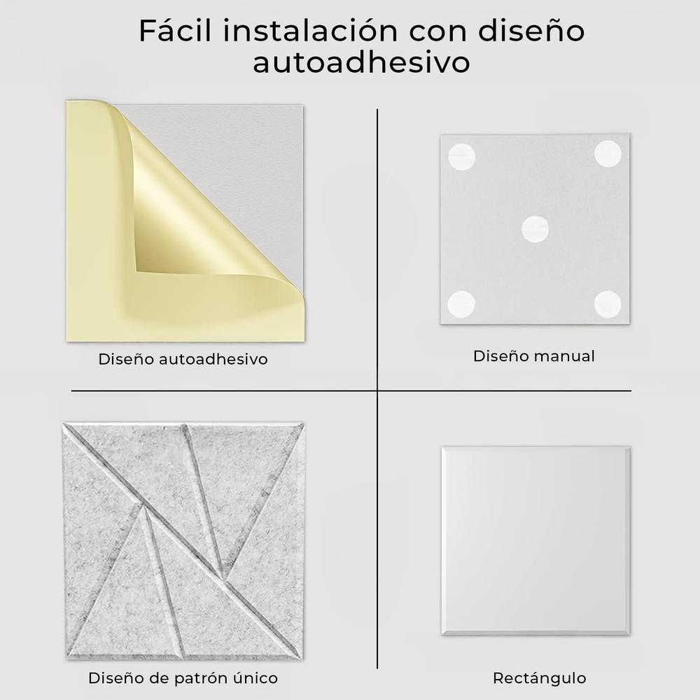 YOEVU Pack de 12 Paneles Acústicos Grises de Alta Densidad Espuma Insonorizante para Pared Diseño Triangular Medidas 30x30x1cm Ideal para Insonorizar Estudio Oficina o Gaming