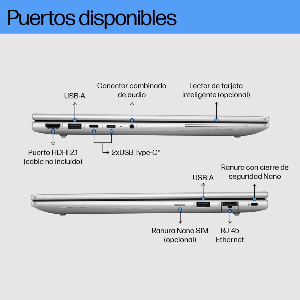 PORTATIL HP ELITEBOOK 630 G11 NOTEBOOK U5-125U 16GB SSD 512GB 13.3"