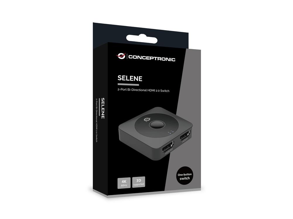 SWITCH HDMI CONCEPTRONIC SELENE01B 2 PUERTOS