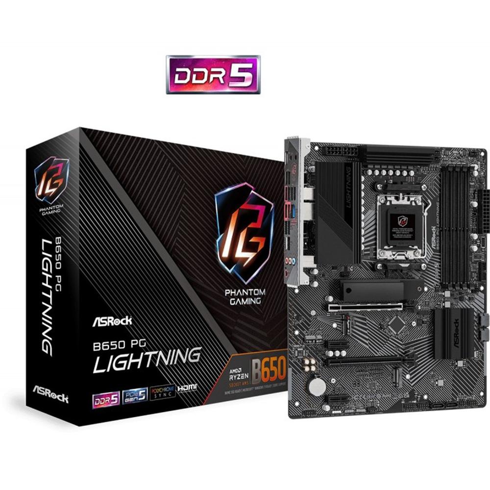 PLACA BASE ASROCK B650 PG LIGHTNING AM5 ATX