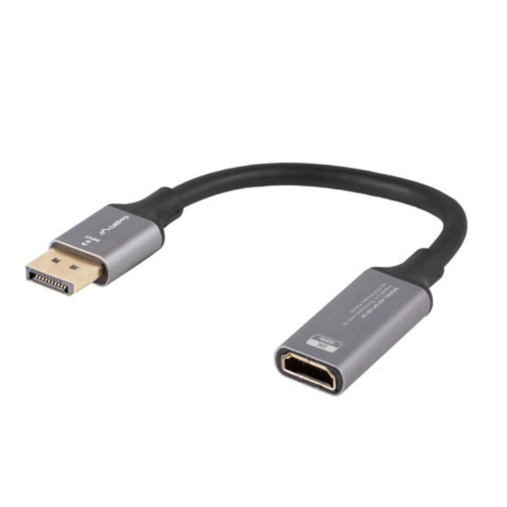 ADAPTADOR 8K DISPLAYPORT A HDMI LANBERG 20CM/ MACHO-HEMBRA