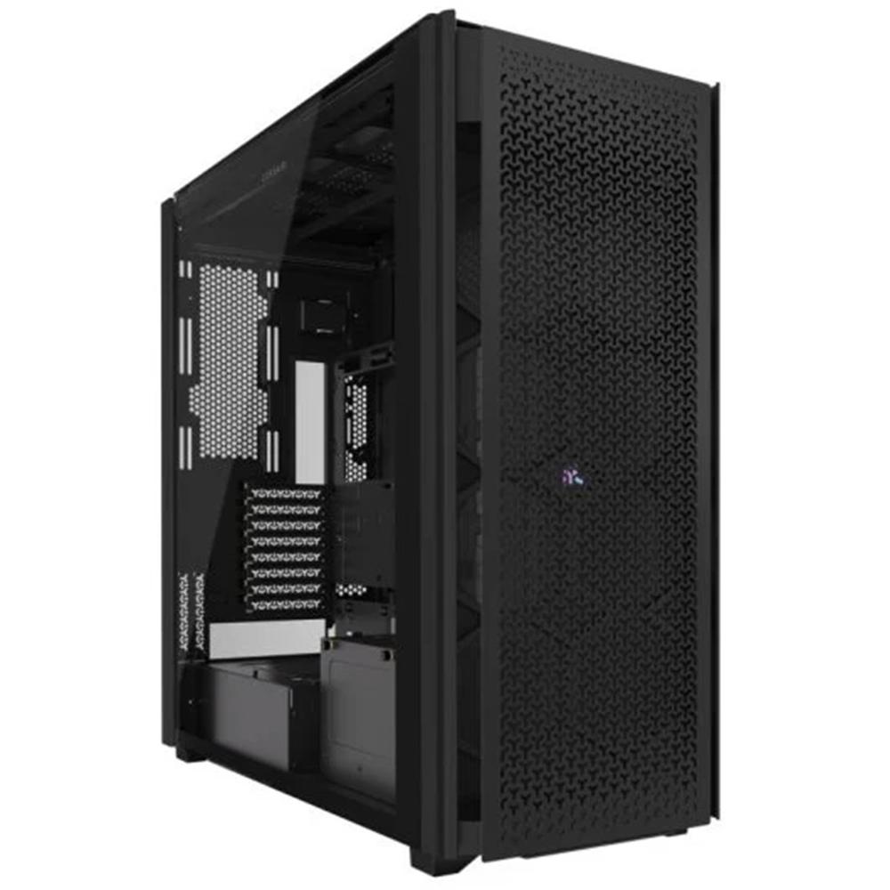 CAJA ORDENADOR GAMING CORSAIR ICUE 9000D AIRFLOW ATX RGB CRISTAL TEMPLADO NEGRA