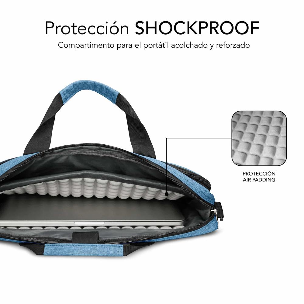 MALETIN SUBBLIM AIR PADDING PARA PORTATIL 15.6" AZUL