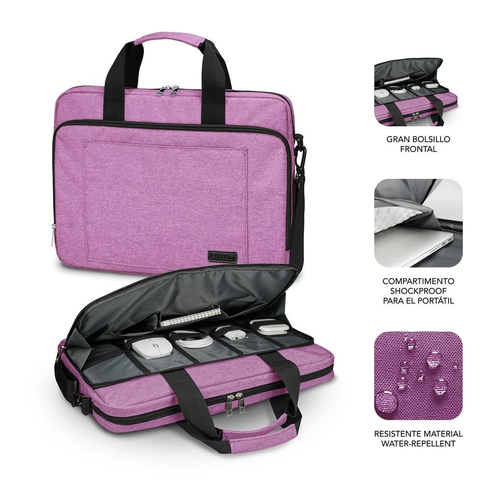 MALETIN SUBBLIM AIR PADDING PARA PORTATIL 15.6" ROSA