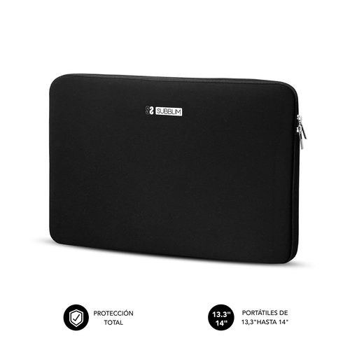 FUNDA SUBBLIM BUSINESS LAPTOP SLEEVE NEOPRENE V2 PARA PORTATIL 14" NEGRA