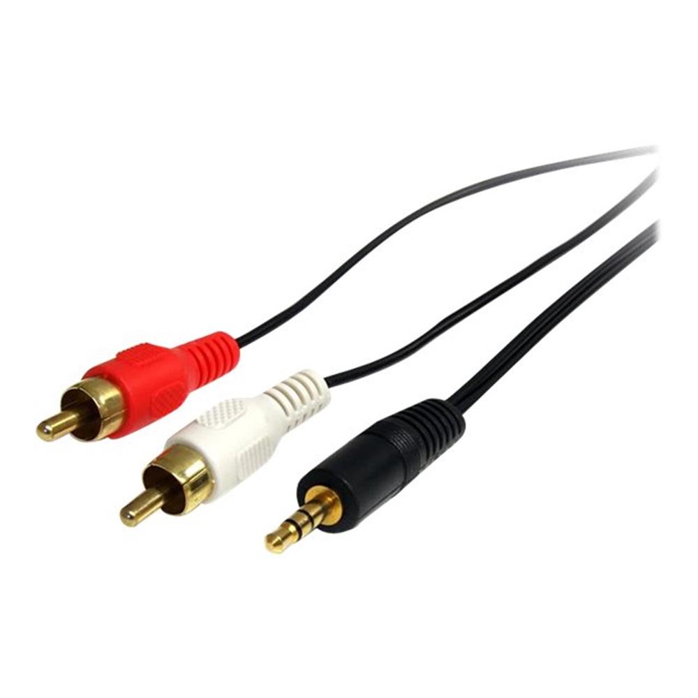 CABLE MINI JACK A RCA STARTECH 0.92M/ MACHO-MACHO/ NEGRO