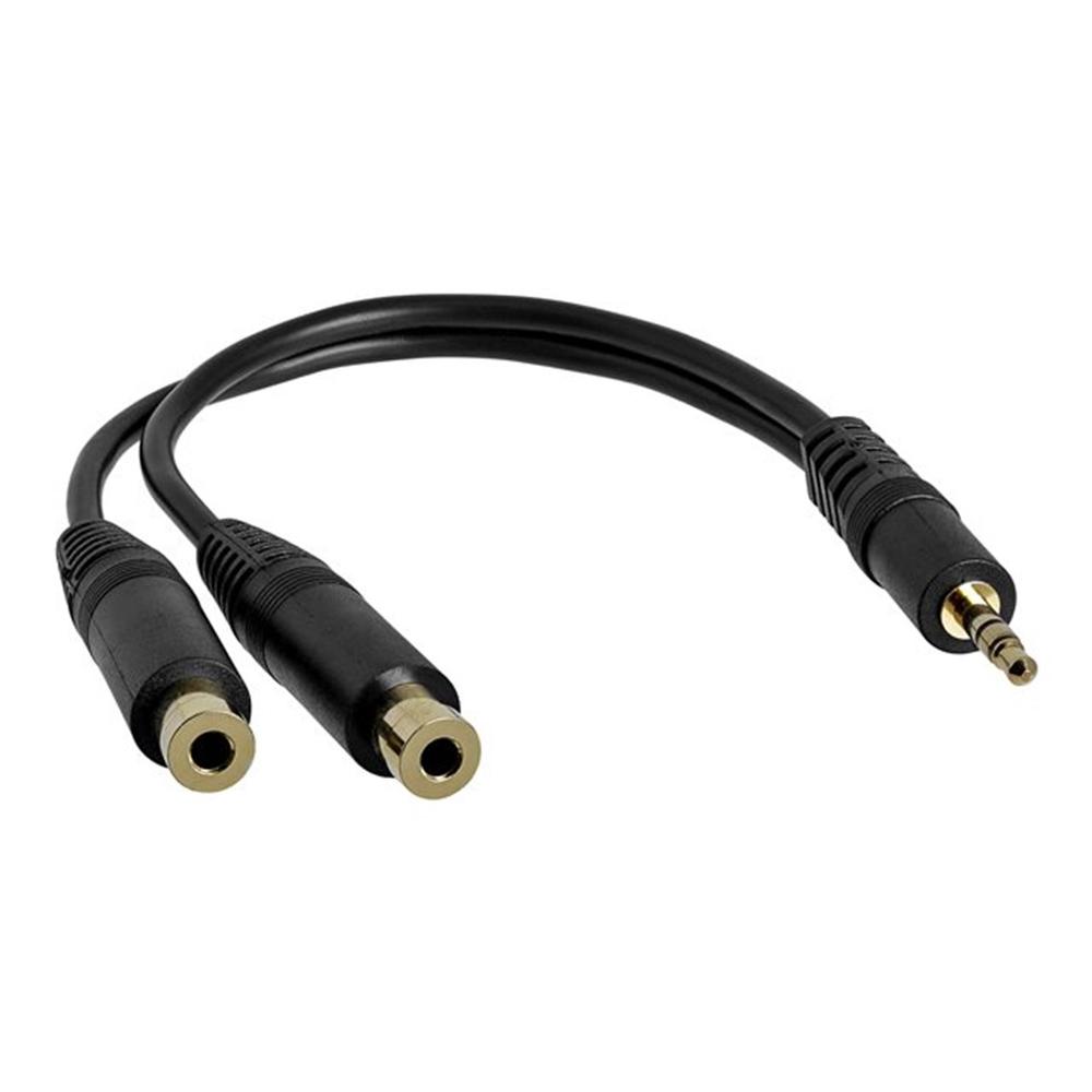 CABLE MINI JACK 3.5MM STARTECH 0.15M/ MACHO-HEMBRA/ NEGRO