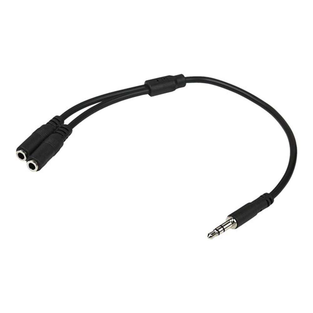 CABLE JACK 3.5MM STARTECH 0.20M / MACHO-HEMBRA / NEGRO