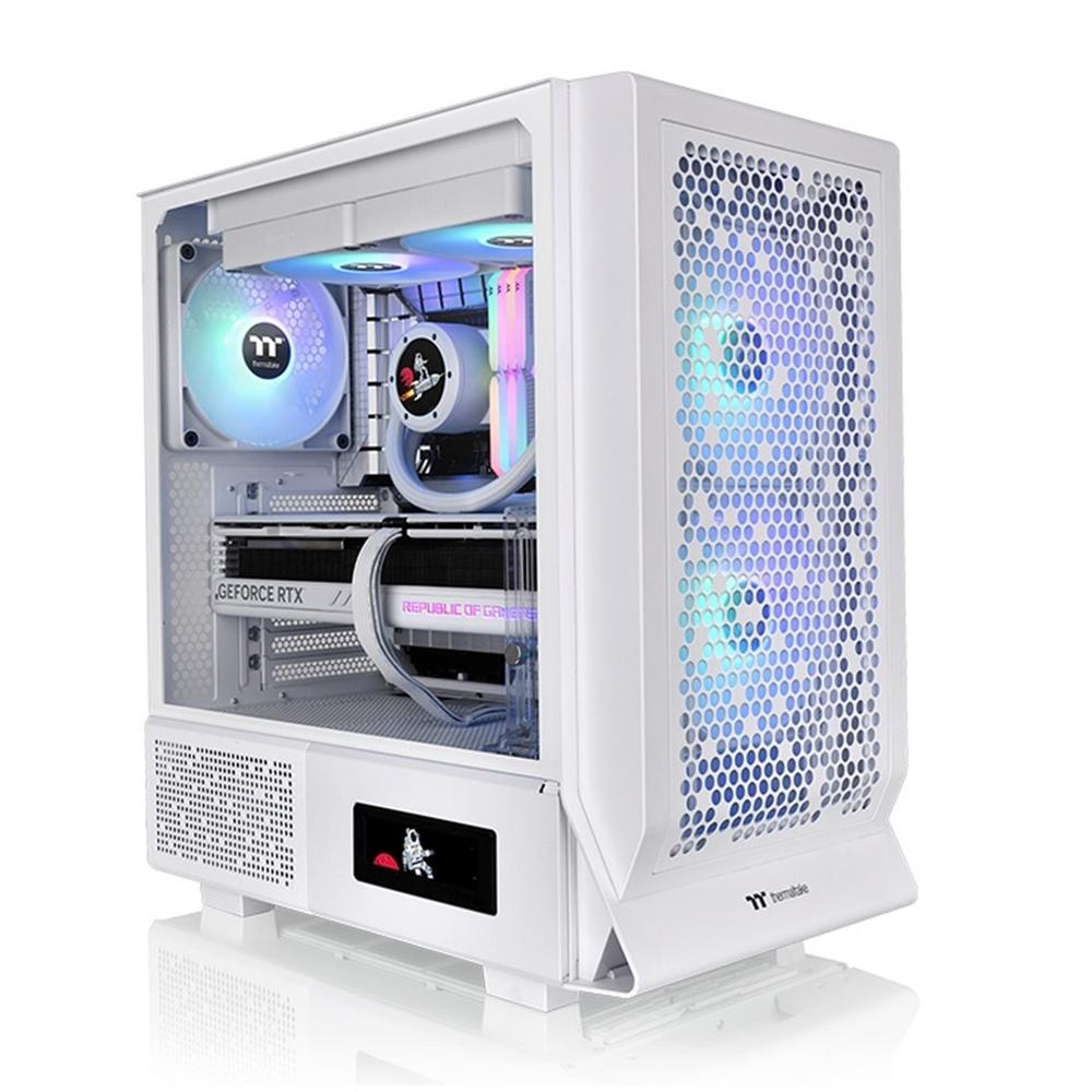 CAJA ORDENADOR GAMING THERMALTAKE CERES 330 TG ATX ARGB CRISTAL TEMPLADO BLANCA