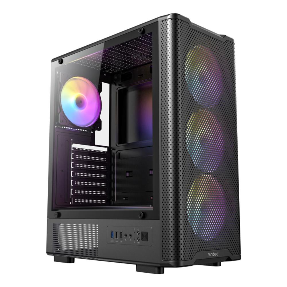 CAJA ORDENADOR GAMING ANTEC VX-320 ATX ARGB CRISTAL TEMPLADO NEGRA