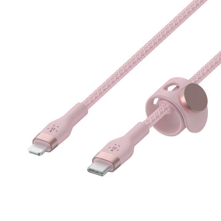 CABLE USB TIPO C A LIGHTNING BELKIN 1M/ MACHO-MACHO/ ROSA