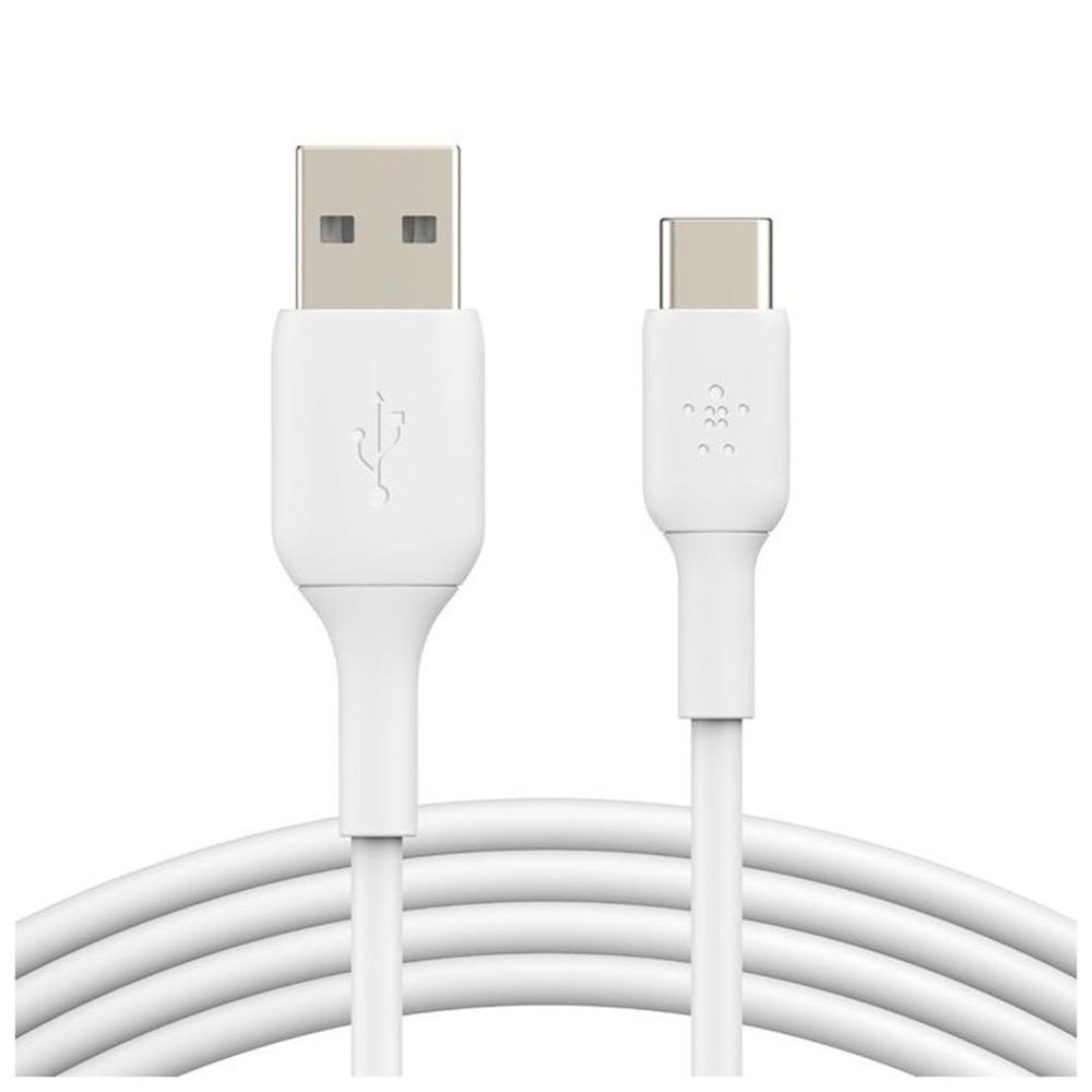 CABLE USB TIPO C A USB TIPO A BELKIN 1M/ MACHO-MACHO/ BLANCO 2 UNIDADES
