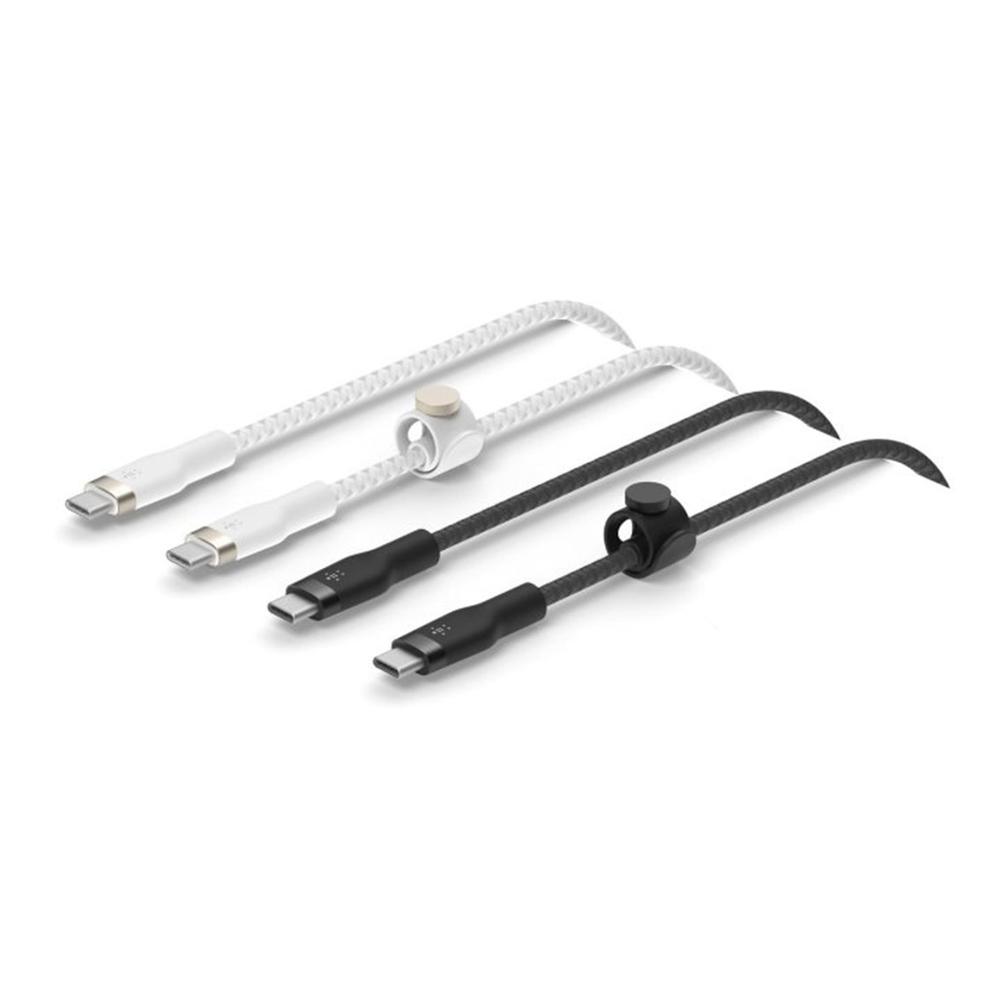 CABLE USB TIPO C BELKIN 1M/ MACHO-MACHO/ PACK 2 BLANCO/NEGRO