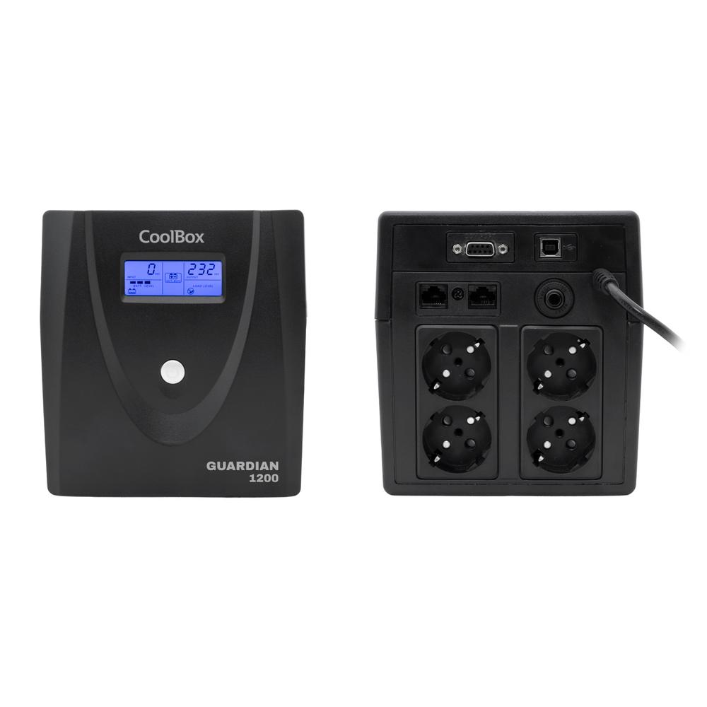 SAI COOLBOX GUARDIAN-3 1200VA LCD 4 ENCHUFES SCHUKO