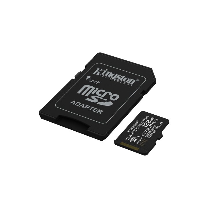 TARJETA MEMORIA MICRO SECURE DIGITAL SDXC 128GB KINGSTON CANVAS SELECT PLUS CLASE 10 UHS-1 + ADAPTADOR SD