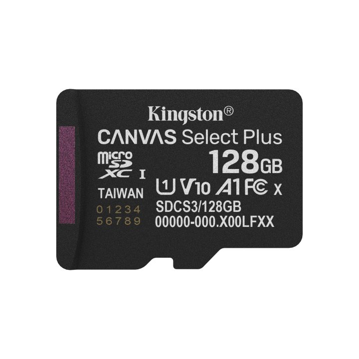 TARJETA MEMORIA MICRO SECURE DIGITAL SDXC 128GB KINGSTON CANVAS SELECT PLUS CLASE 10 UHS-1 + ADAPTADOR SD