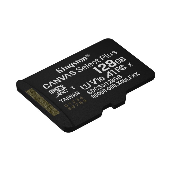 TARJETA MEMORIA MICRO SECURE DIGITAL SDXC 128GB KINGSTON CANVAS SELECT PLUS CLASE 10 UHS-1 + ADAPTADOR SD