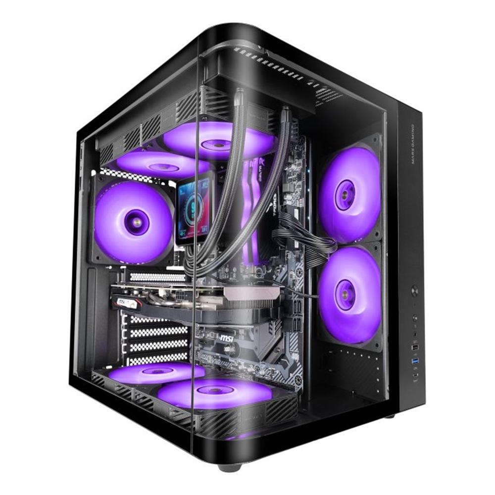 CAJA ORDENADOR MARS GAMING MCCURV ATX FRGB CRISTAL TEMPLADO NEGRA