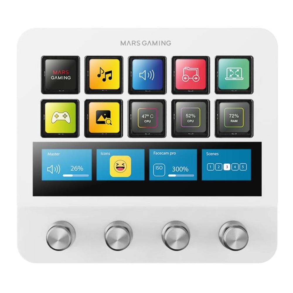 CONTROL DECK PRO MARS GAMING MSDPRO BLANCO