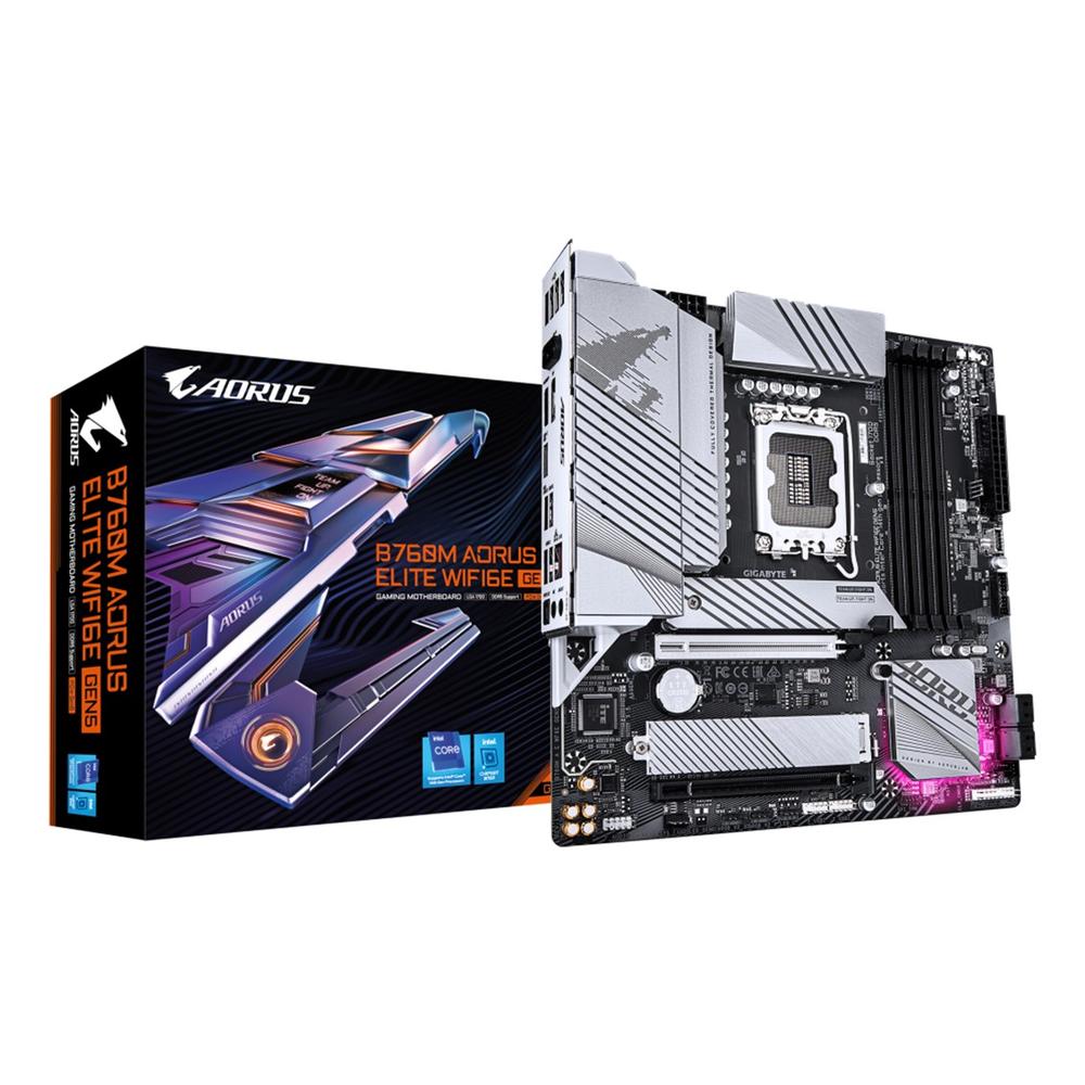 PLACA BASE GIGABYTE B760M AORUS ELITE WIFI6E GEN5 MATX/ 4X DDR5