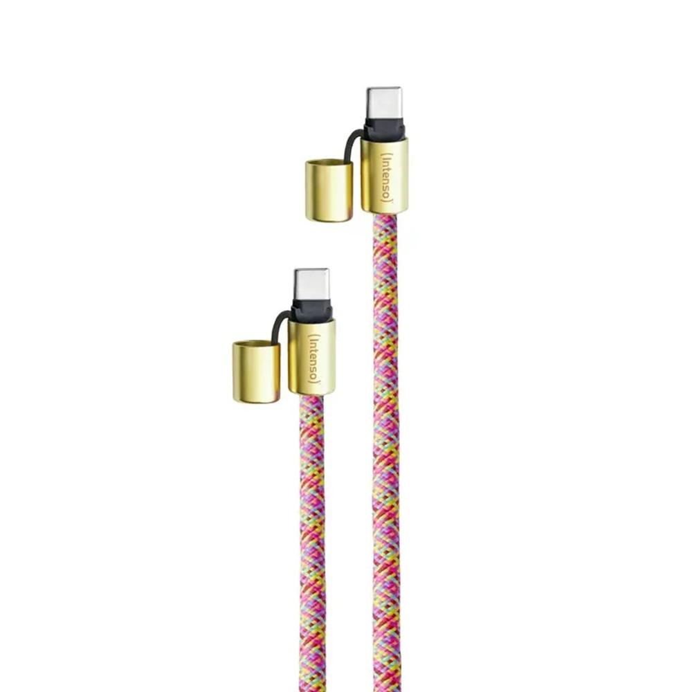 CABLE USB TIPO C INTENSO 1.65M/ MACHO-MACHO/ NEON MIX