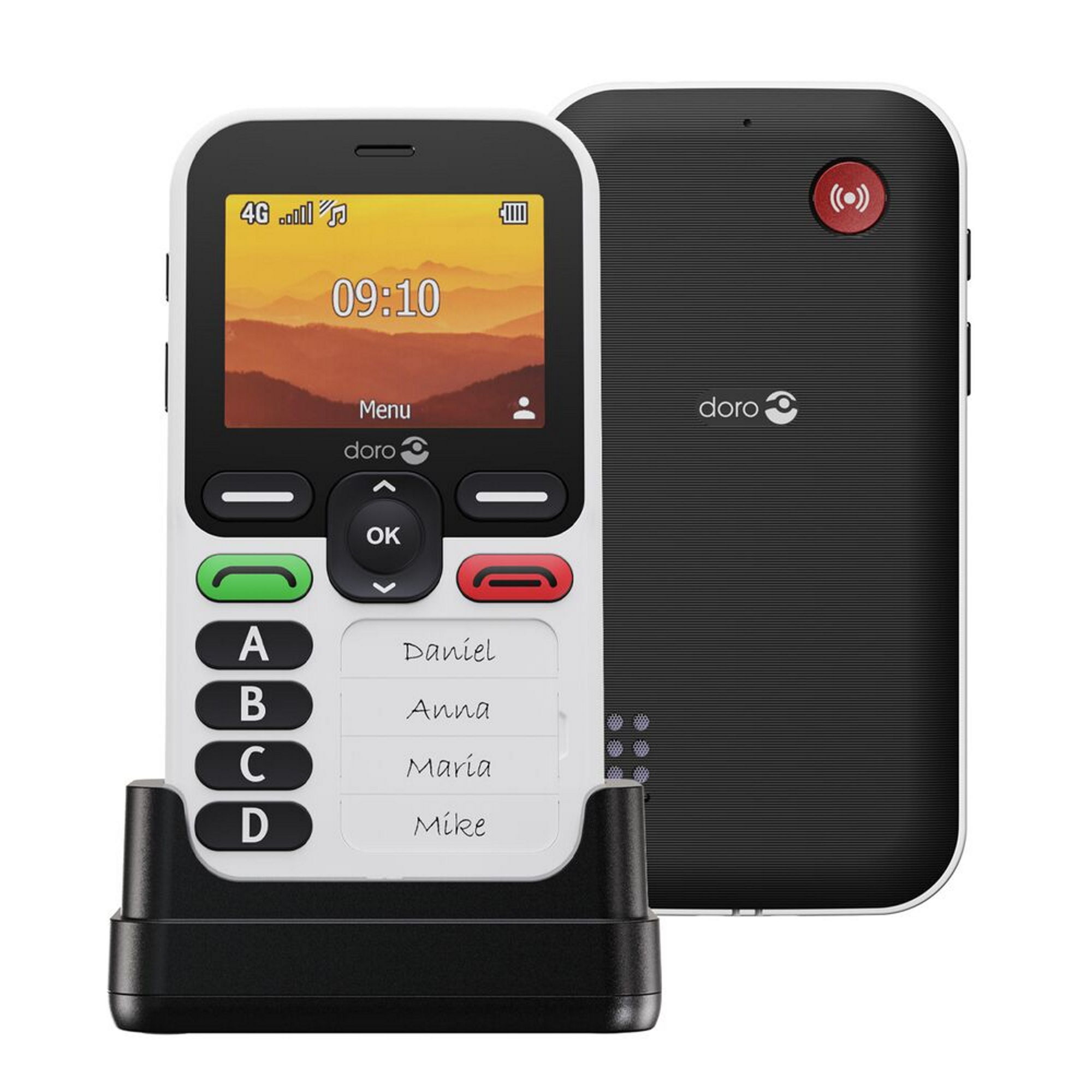 TELEFONO MOVIL DORO LEVA X10 / 2.4" / 4G / BLANCO/NEGRO