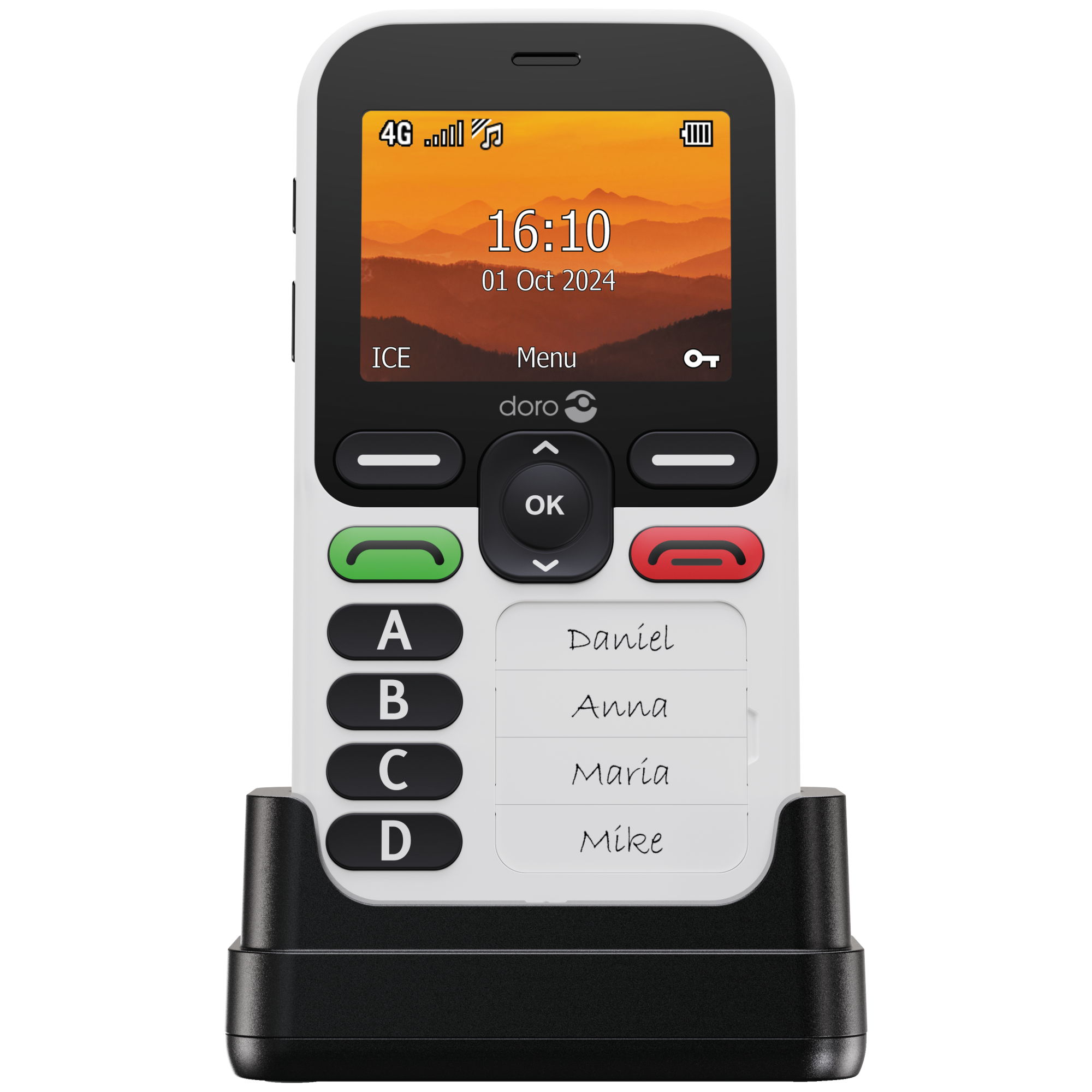 TELEFONO MOVIL DORO LEVA X10 / 2.4" / 4G / BLANCO/NEGRO