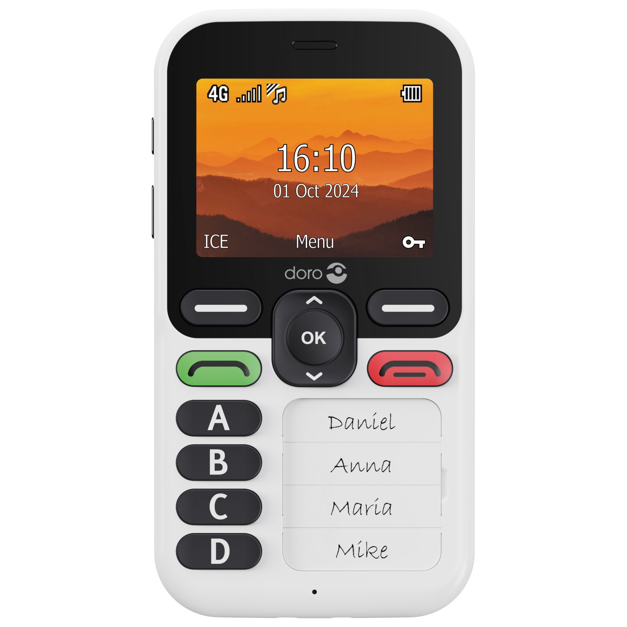 TELEFONO MOVIL DORO LEVA X10 / 2.4" / 4G / BLANCO/NEGRO