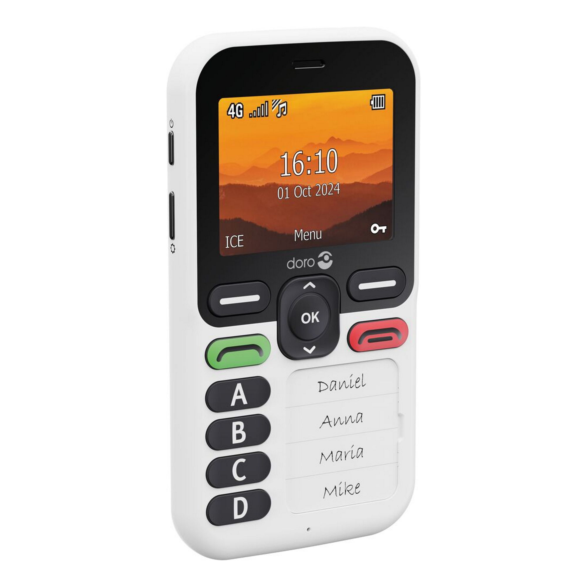 TELEFONO MOVIL DORO LEVA X10 / 2.4" / 4G / BLANCO/NEGRO