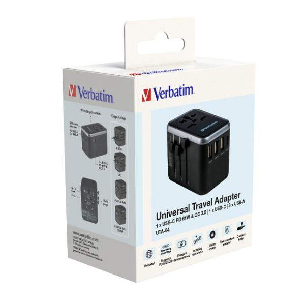 CARGADOR UNIVERSAL VERBATIM UTA-04 61W