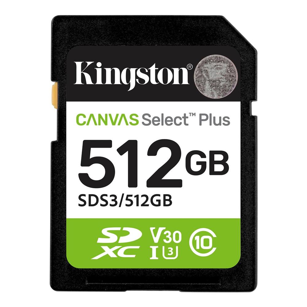 TARJETA MEMORIA SDXC 512GB KINGSTON CANVAS SELECT PLUS UHS-I CLASE 10